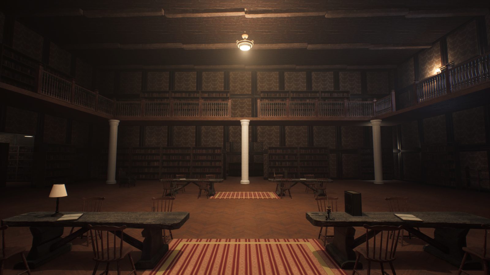 The reading room at night