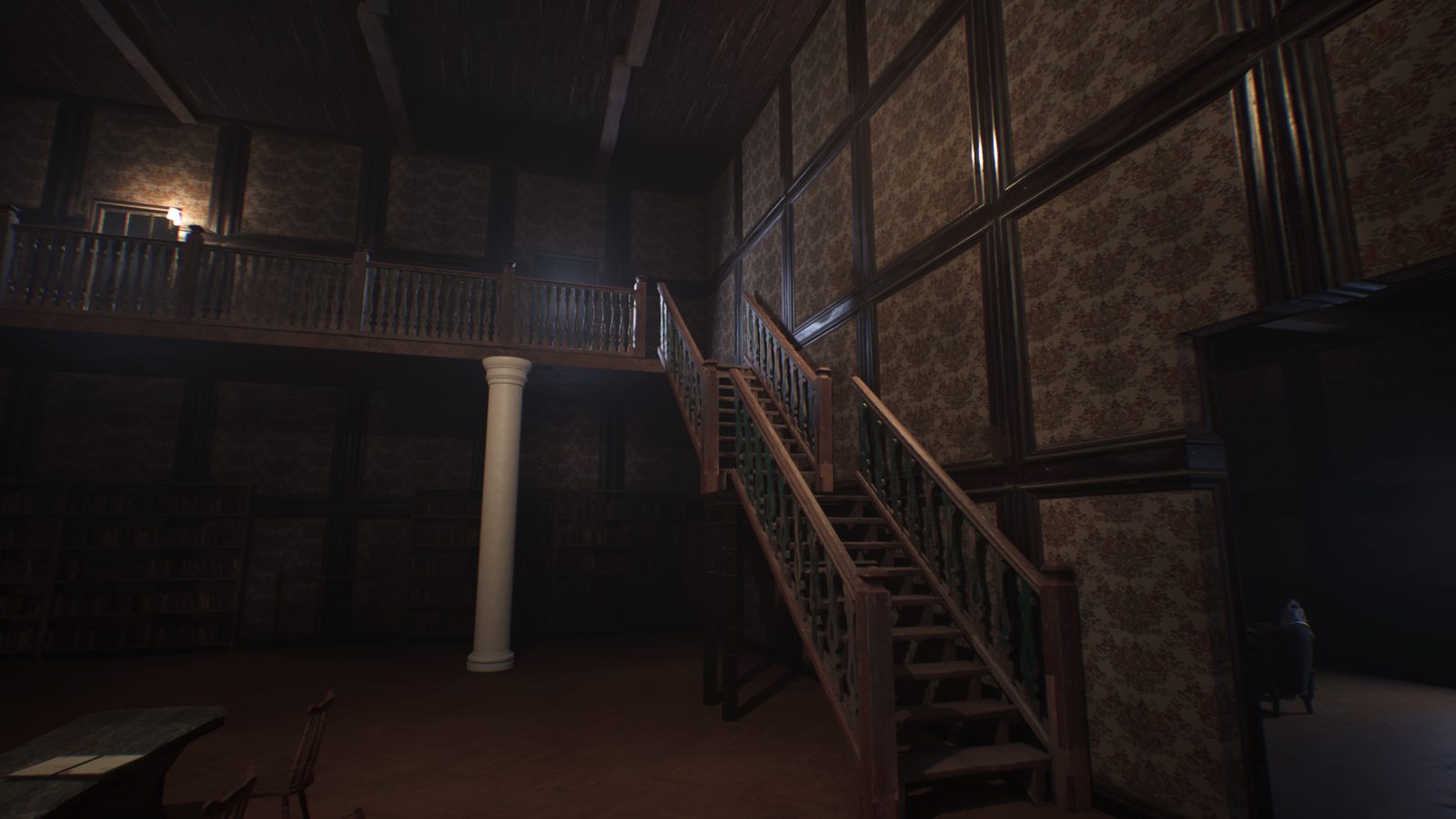 The staircase to the gallery